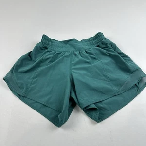 Lululemon Hotty Hot Low-Rise Lined Shorts 4" Teal Lagoon Green Sz 2 Tall Running - Picture 1 of 11