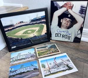 VTG Detroit Tigers Tiger Stadium Postcards & Framed Dennis McLain/Ballpark View - Picture 1 of 22