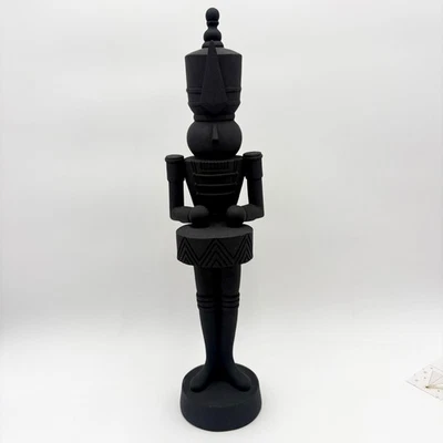Estatuilla de tambor cascanueces negro decoración navideña decoración navideña Foto 1 de 4