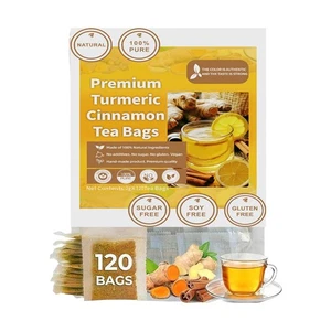 30/60Bags Turmeric Ginger Cinnamon Tea No Additive Support 100% Natural Handmad. - Picture 1 of 11