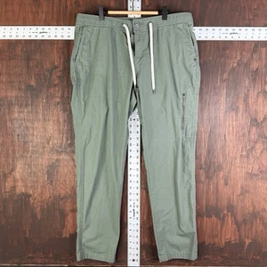 Vuori Ripstop Pants Drawstring Elastic Waist Zip Pocket Climb Olive Green 34x28 - Picture 1 of 8
