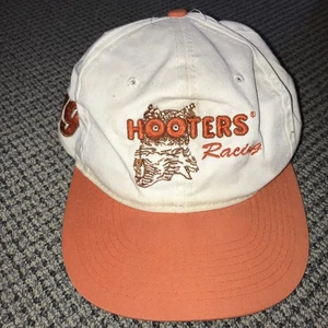 Vintage Nascar Hat Cap Snap Back White Hooters Racing Team NASCAR #19 Mens - Picture 1 of 4
