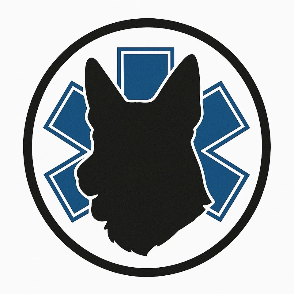 STICKER Epic EMS K9 Law Rescue Star Of Life Dog USA - Image 1 of 1