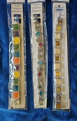 ICON Magnetic Bracelet With Fold Over Clasp LOT OF 3 7.5" LONG NEW - Image 1 of 2
