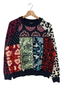DESIGUAL Jersey de cuello redondo Mujeres Talla EU 42 rojo-negro-azul - Imagen 1 de 5