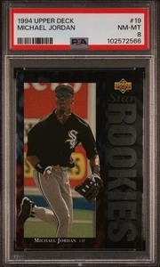 1994 Upper Deck MICHAEL JORDAN White Sox STAR ROOKIE Card 19 Baseball RC PSA 8 - Picture 1 of 2