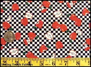 Fabric Traditions 1992 Little Apples Fruit Cotton Fabric FQ 18" x 22" - Picture 1 of 1