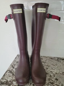 Hunter Tall Matte Purple Women’s Boots Size US 6 EU 37 UK 4 - Picture 1 of 11