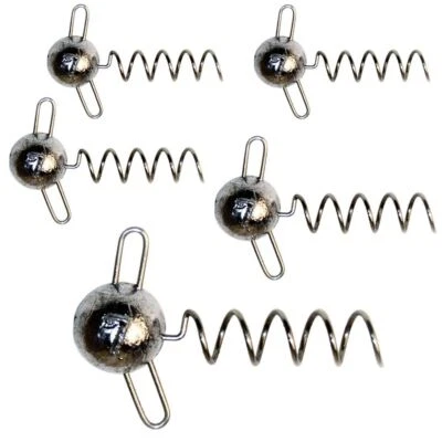 Cork Screw Bleie mit Ösen 5 Stück Korkenzieher Gummiköder 5-20g Jigköpfe Gewinde - Bild 1 von 4