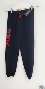 Polo Ralph Lauren Big Girls Logo Fleece Jogger Pants Black Sz M (8-10) - NWT - Picture 1 of 1