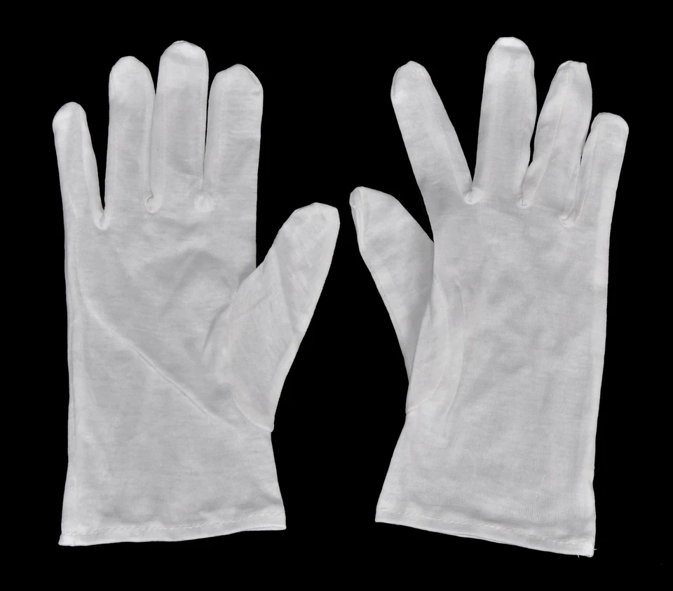 5 Paires De Gants De Laboratoire Blancs - Taille L - En Coton - NEUF - Photo 1/1