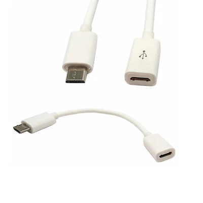 1pc Micro USB 2.0 Type B Male To Female Extension Extender Charging Data Cable - Image 1 of 4