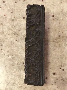 Vintage Old Hand Carved Floral Figure Wooden Clothe Textile Printing Block Stamp - Picture 1 of 7