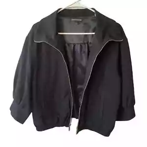 EXPRESS DESIGN STUDIO Black Bomber Jacket L - Picture 1 of 4
