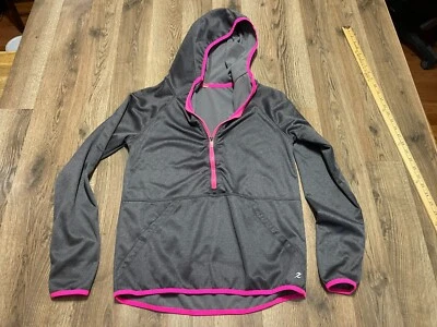 Sudadera con Capucha Energy Zone, Para Mujer Talla Pequeña, Gris, Pullover, 1/4 Cremallera Foto 1 de 4