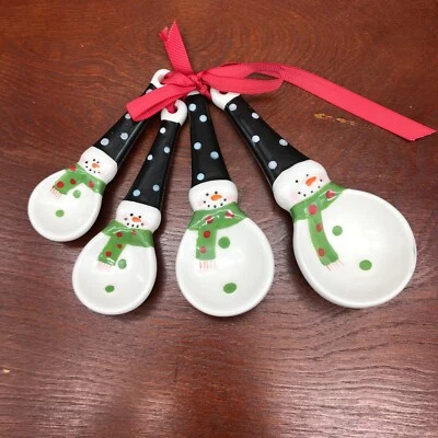 Ceramic Christmas Snowmen Measuring Spoons Kirkland's Tis the Season - Image 1 of 4