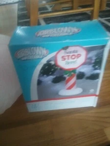 Gemmy displayed indoors Santa Stop here airblown inflatable lights up no tethers - Picture 1 of 3