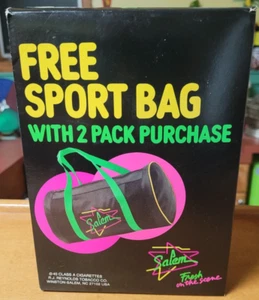 Salem Cigarettes 16" Neon Day Glo Duffle VINTAGE 1990 Gym Bag NIB - Picture 1 of 4