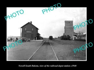 OLD 8x6 HISTORIC PHOTO OF NEWELL SOUTH DAKOTA RAILROAD DEPOT STATION c1940 - Imagen 1 de 1