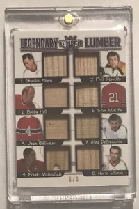 2022 Leaf Lumber Legendary Relic Howe Esposito Hull Mikita Beliveau Ullman 6/9 - Picture 1 of 2