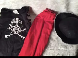 Pirate 3 pc boys Dress Up Pretend Play Halloween Costume large - Picture 1 of 3