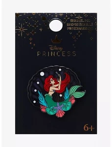 new Loungefly Disney The Little Mermaid Ariel clear shell enamel pin official - Picture 1 of 4