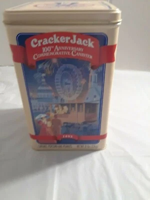 CRACKER JACK 100th ANNIVERSARY COLLECTORS TIN COMMEMORATIVE CANISTER 1993  - Image 1 of 4