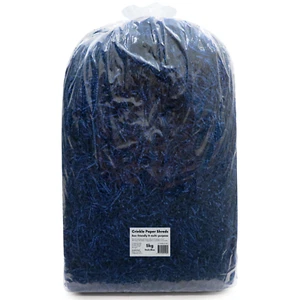 Crinkle Paper Shreds Dark Blue Shredded Hamper Box Gift Filler Fill Stuffing 5kg - Picture 1 of 3