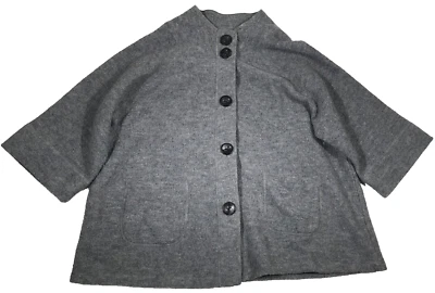 Ruby Rd Jacket Womens 1X Wool Gray Button Up Pockets 3/4 Sleeve Classic Casual - Image 1 of 4