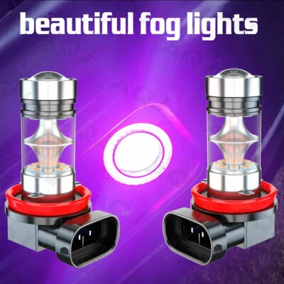 For BMW 320i 328i 335i 525i 528i 535i xDrive 2pcs LED Fog Light Bulb Pink Purple - Image 1 of 4