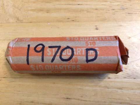 1 Full Roll Of 1970 D, Washington Quarters, Inspected, ~Nice~ Cover