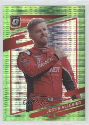 2022 Panini Donruss NASCAR Optic Lime Green Pulsar Prizm Justin Allgaier #32 - Image 1 of 2
