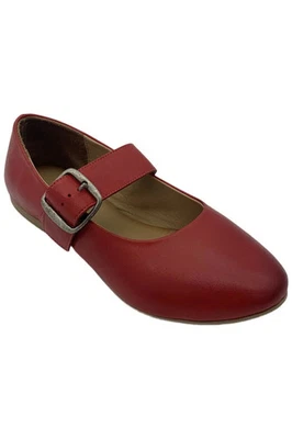 Sapatilhas femininas Miz Mooz de couro Mary Jane Kaity vermelhas - Imagem 1 de 3