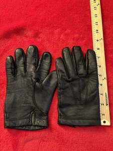 Guantes de vestir Fownes de cuero negros flexibles para hombre talla L con forro de cachemir usados en excelente estado - Imagen 1 de 4