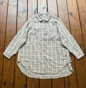 Neu 143 Story by Line Up Damen 1X grau kariert Shabby Langarm Oberteil mit Knöpfen - Bild 1 von 14