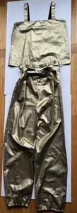 Vintage Malbe Original 2Pc Belted Pant Suit Gold Tank Top & Pants See Note - Picture 1 of 15