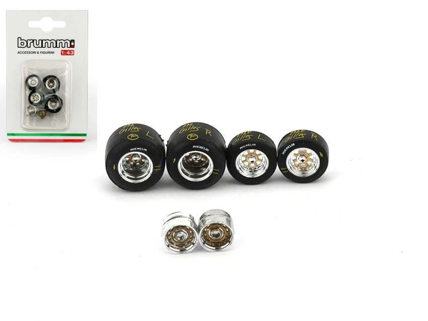 Brumm BMF099 SET PNEUMATICI SLICK + CERCHI PER FERRARI 126 CK 1980-81 COD.BM 367 - Immagine 1 di 1