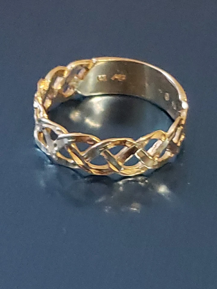 Vintage 14k Yellow Gold Weave Shape Ring - Size 6.5 - Image 1 of 4