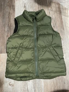 Toddler Boys Size 5t Old Navy Puffer Vest Green Olive Color - Picture 1 of 2
