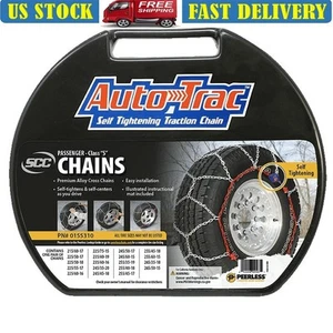 AutoTrac Tire Chains Easy Install Traction Self Tightening Durable Case New - Imagen 1 de 10