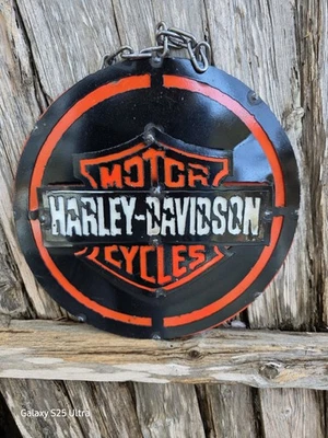  Harley Davidson 3-D Sign Welded Metal Steel Sign Biker Motorcycle Bike 12" New - Image 1 of 3