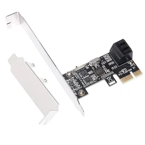 New ASM1061 SATA3.0 2-Port SATA III Expansion Controller Adapter Card 6G - Photo 1/9