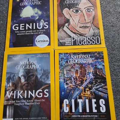 4 National Geographic 2018, Genius, Einstein , Picasso, artist Vikings Cities uk - Image 1 of 4