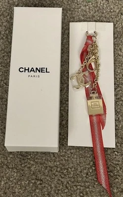 Chanel Vip Gift No 5 Perfume Charm Keychain Red Ribbon Bag Tag Bag Charm - image 1 of 3