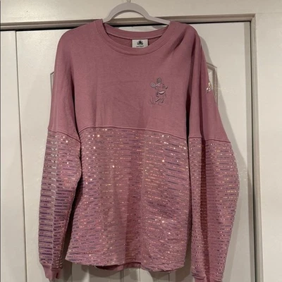 Camiseta Disney Spirit rosa lantejoulas gola redonda material GG - Imagem 1 de 4