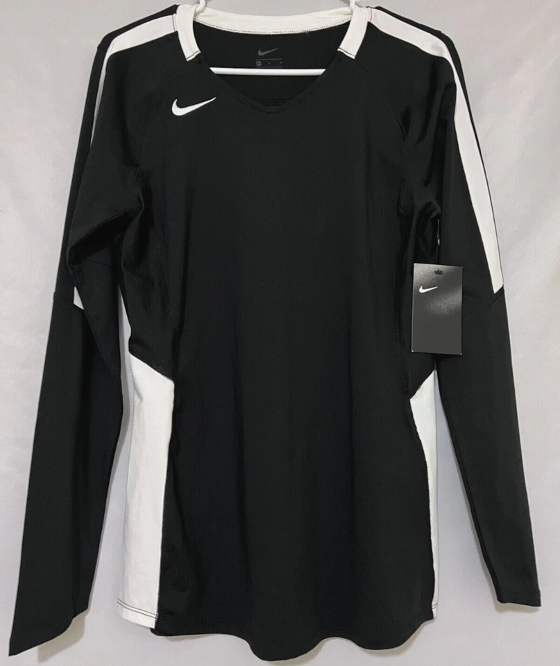 Nike Vapor Pro Long Sleeve Volleyball Jersey Women's Medium 915025 Black