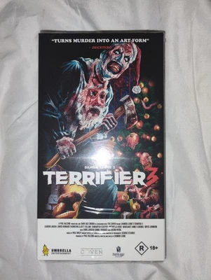 Terrifier 3 VHS Umbrella Entertainment Cult Horror New & Sealed - Image 1 of 2