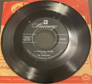 PENGUINS A Christmas Prayer / Jingle Jangle 1955 Doo Wop Mercury 70762X45 VG+ - Imagen 1 de 4
