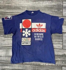 Vintage Adidas XI Olympic Winter Games 1972, Made In USA Shirt Size M - Bild 1 von 12