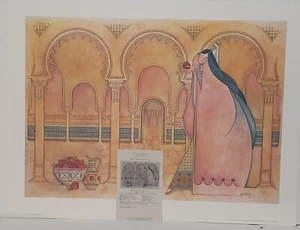 GE MULLAN Rare Vintage "La Dama De Granada" Native American 1989 30" x 21" - Picture 1 of 4